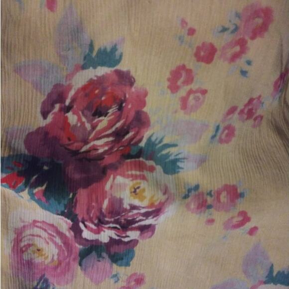 Meadow Rue Yellow Floral Print 100% Silk Ruffle Accent Dress Sz 6 Small - Picture 6 of 8